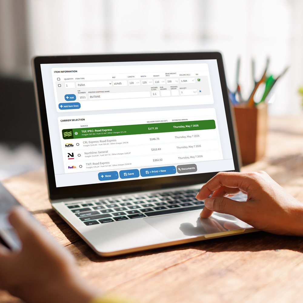 Book, dispatch and track freight in one place